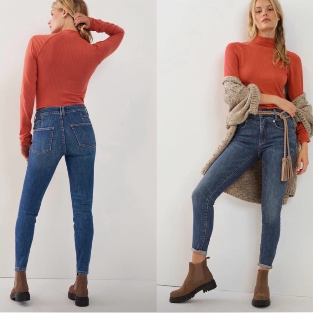 Anthropologie Pilcro and the Letterpress High rise skinny stretch jean Blue Iris